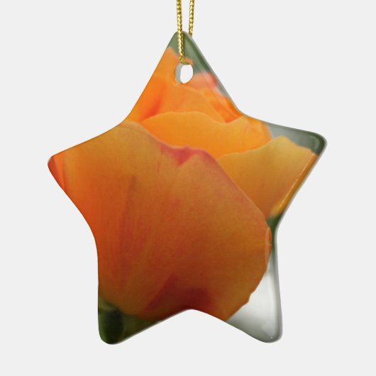 Prachtige gele rozenbloem fotografie. keramisch ornament (Links)