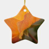 Prachtige gele rozenbloem fotografie. keramisch ornament (Achterkant)