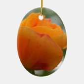 Prachtige gele rozenbloem fotografie. keramisch ornament (Voorkant)