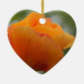 Prachtige gele rozenbloem fotografie. keramisch ornament (Voorkant)