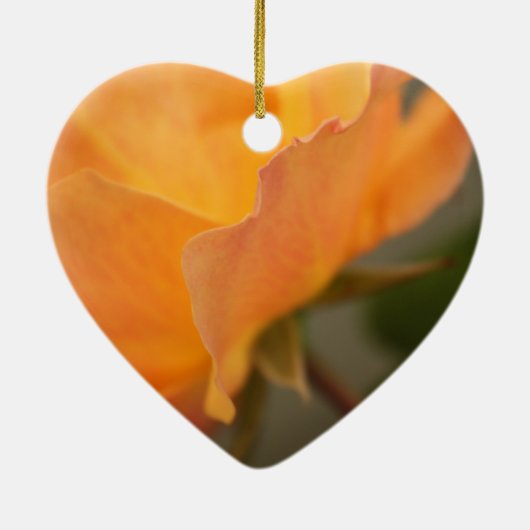 Prachtige gele rozenbloem fotografie. keramisch ornament (Achterkant)