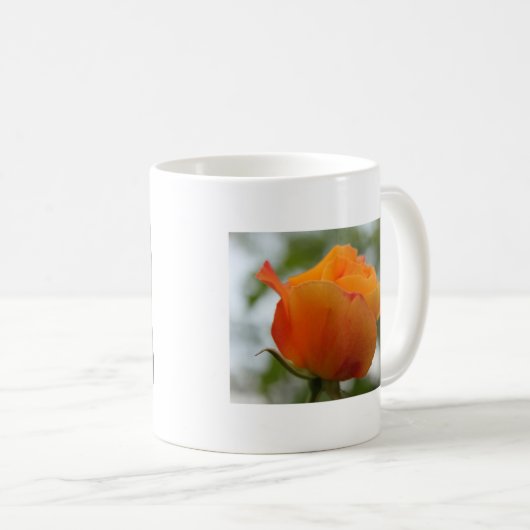 Prachtige gele rozenbloem fotografie. koffiemok (Voorkant rechts)