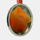 Prachtige gele rozenbloem fotografie. metalen ornament (Rechts)