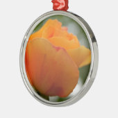 Prachtige gele rozenbloem fotografie. metalen ornament (Links)