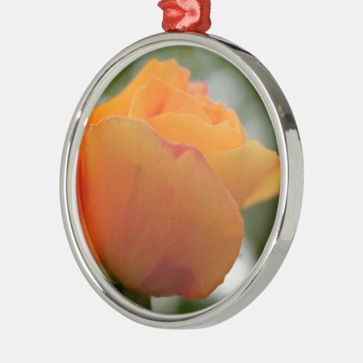 Prachtige gele rozenbloem fotografie. metalen ornament (Links)