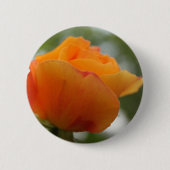 Prachtige gele rozenbloem fotografie. ronde button 5,7 cm (Voorkant)