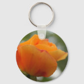 Prachtige gele rozenbloem fotografie. sleutelhanger (Voorkant)