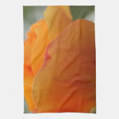 Prachtige gele rozenbloem fotografie. theedoek (Verticaal)