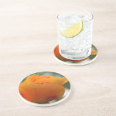 Prachtige gele rozenbloem fotografie. zandsteen onderzetter (Zijkant)