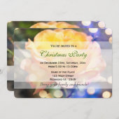 Prachtige gele rozenbloem Kerstfeest Kaart (Voorkant / Achterkant)