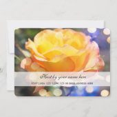 Prachtige gele rozenbloem Kerstfeest Kaart (Achterkant)