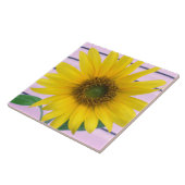 Prachtige gele zonnebloem zomerbloei tegeltje (Zijkant)