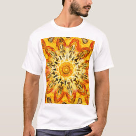 Prachtige gele zonneschijn Mandala T-shirt