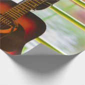 Prachtige geluiddempende gitaar cadeaupapier (Hoek)