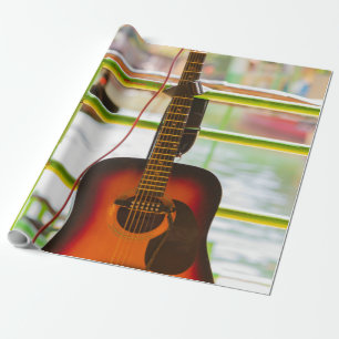 Prachtige geluiddempende gitaar cadeaupapier