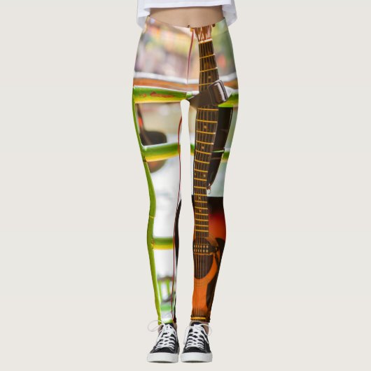 Prachtige geluiddempende gitaar leggings (Voorkant)