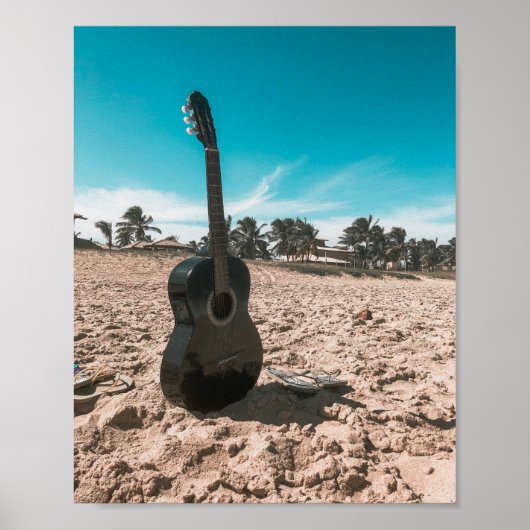 Prachtige geluiddempende gitaar poster (Voorkant)