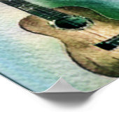 Prachtige geluiddempende gitaar poster (Hoek)
