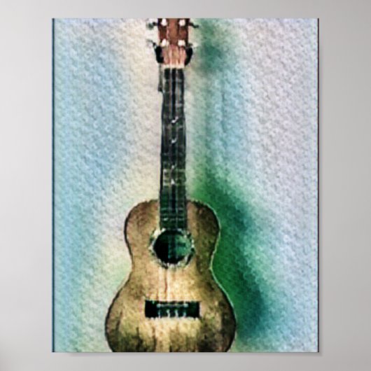 Prachtige geluiddempende gitaar poster (Voorkant)