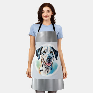 Prachtige gelukkige Dalmatische hond huisdier Schort