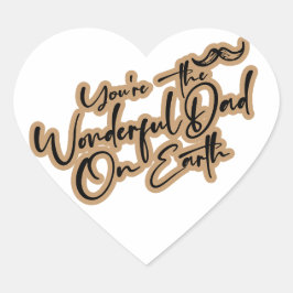 Prachtige gelukkige vaderdag hart sticker