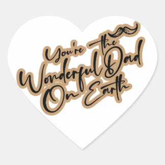 Prachtige gelukkige vaderdag hart sticker