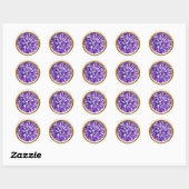 Prachtige Gem Purples Ronde Sticker (Vel)