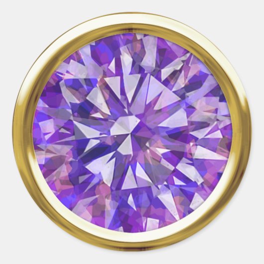 Prachtige Gem Purples Ronde Sticker (Voorkant)