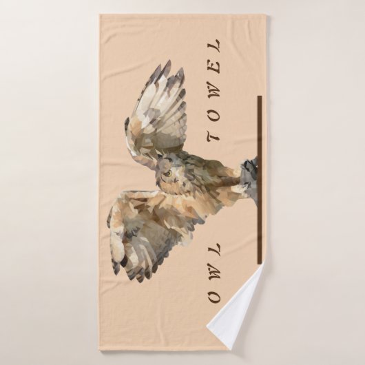 Prachtige Geometric Owl Bath Towel Badhanddoek (Badhanddoek)
