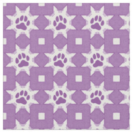 Prachtige geometrische paarse pootafdruk stof