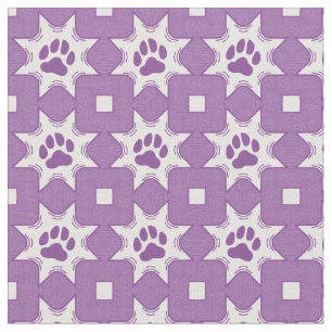 Prachtige geometrische paarse pootafdruk stof