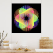 Prachtige geometrische patroon hikari22 poster (Keuken)