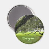 Prachtige Georgia Eiken en Groene Gazon Magneet (Voorkant / Achterkant)