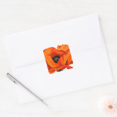 Prachtige Georgia O'Keefe Red Poppy Flower Vierkante Sticker (Envelop)