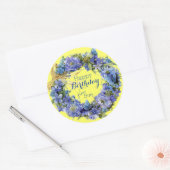 Prachtige Gepersonaliseerd Floral Birthday Sticker (Envelop)