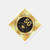 Prachtige, gepersonaliseerde 50e Jubileum servette Servet (Hoek)