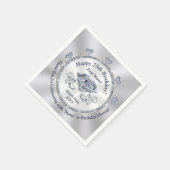 Prachtige gepersonaliseerde, 75e verjaardag papier servet (Hoek)