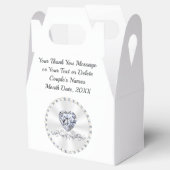 Prachtige gepersonaliseerde, elegante bruiloft gun bedankdoosjes (Geopend)