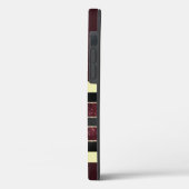 Prachtige gepersonaliseerde Gold/Maroon iPhone Cas Case-Mate iPhone Case (Achterkant / Links)