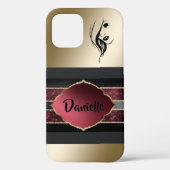 Prachtige gepersonaliseerde gouden / zwarte iPhone Case-Mate iPhone Case (Achterkant)