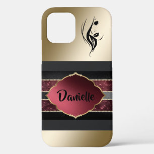 Prachtige gepersonaliseerde gouden / zwarte iPhone Case-Mate iPhone Case
