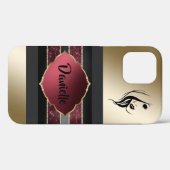 Prachtige gepersonaliseerde gouden / zwarte iPhone Case-Mate iPhone Case (Achterkant (horizontaal))