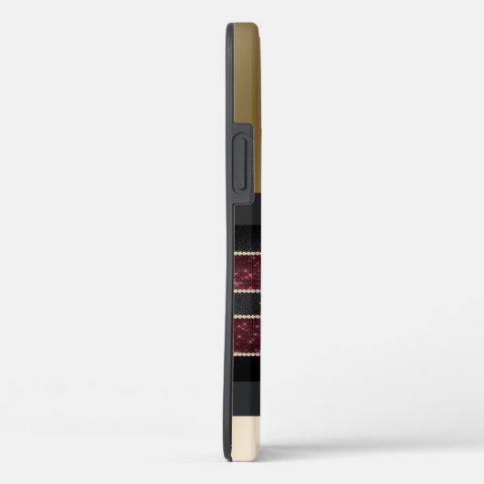 Prachtige gepersonaliseerde gouden / zwarte iPhone Case-Mate iPhone Case (Achterkant / Rechts)