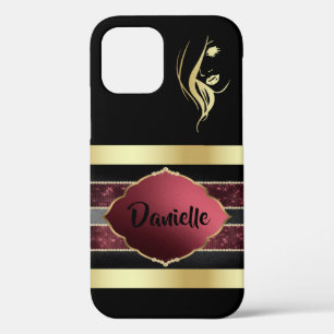 Prachtige gepersonaliseerde gouden / zwarte iPhone Case-Mate iPhone Case