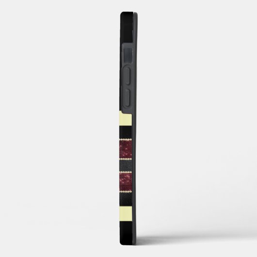 Prachtige gepersonaliseerde gouden / zwarte iPhone Case-Mate iPhone Case (Achterkant / Links)