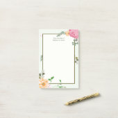 Prachtige , gepersonaliseerde receptionist post-it® notes (Op bureau)