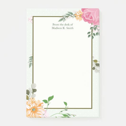 Prachtige , gepersonaliseerde receptionist post-it® notes (Voorkant)