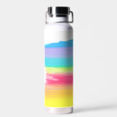 Prachtige gepersonaliseerde regenboog waterfles (Achterkant)