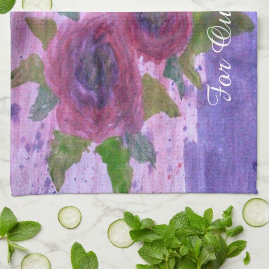 Prachtige gepersonaliseerde theedoek (Gevouwen)