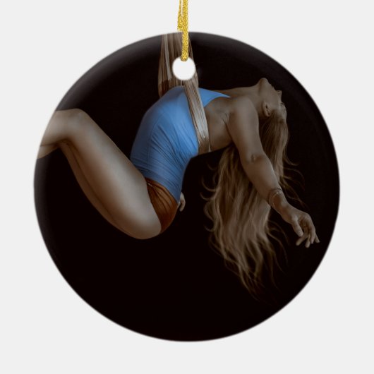 Prachtige gesuspendeerde zijderoute keramisch ornament (Achterkant)